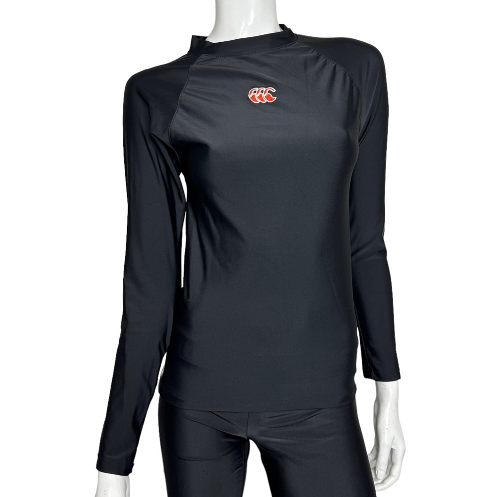 4/$40 Canterbury Rashguard Sun‎ Protection Long Sleeve Black Swimsuit Shirt